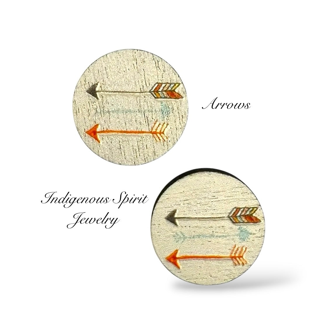 16mm Round Wood Embossed Design Cabochons (Set 3)