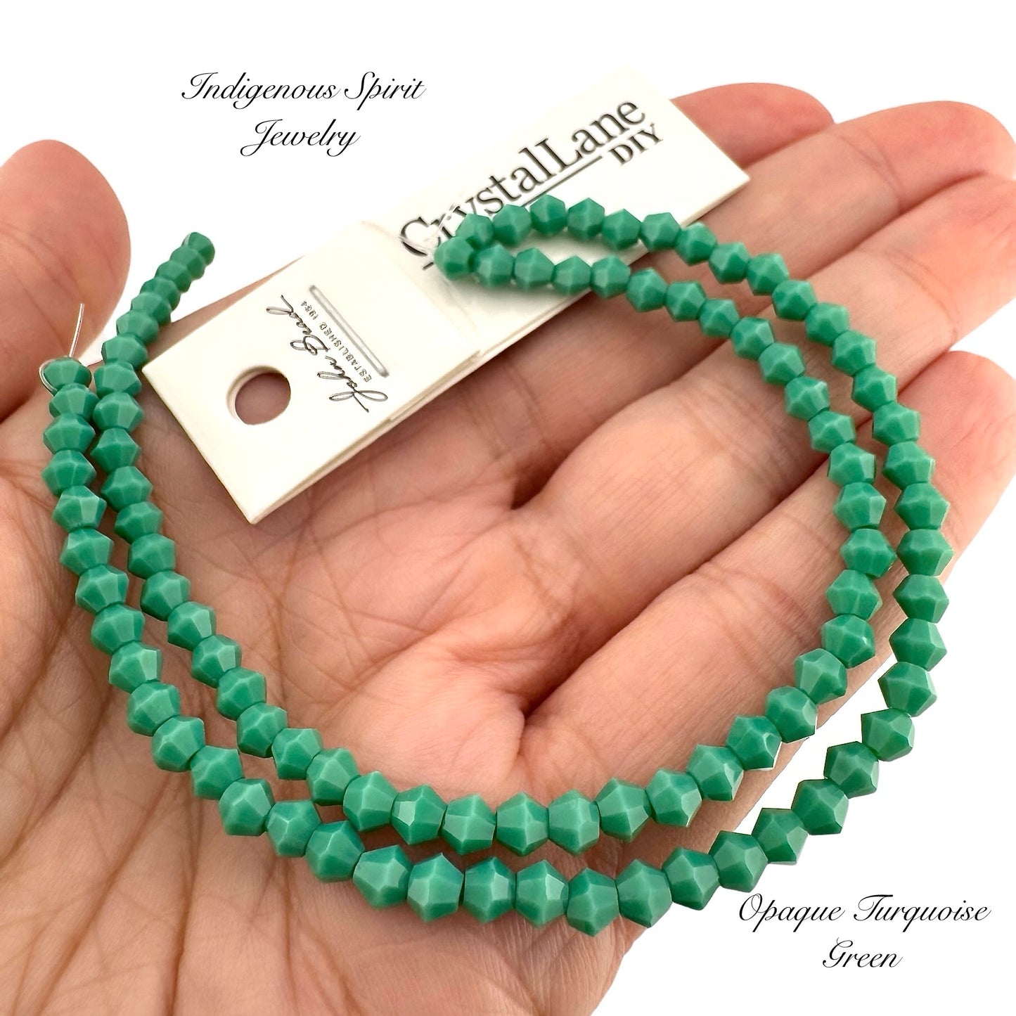 4mm Opaque Turquoise Green - Crystal Lane