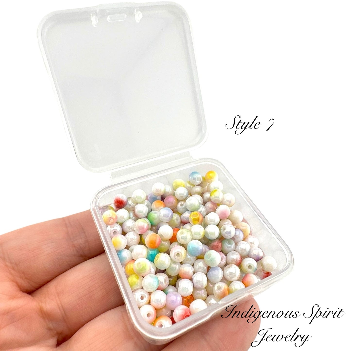 4mm Multi-colour Glass Pearl Beads - 20g box (12 colours!)