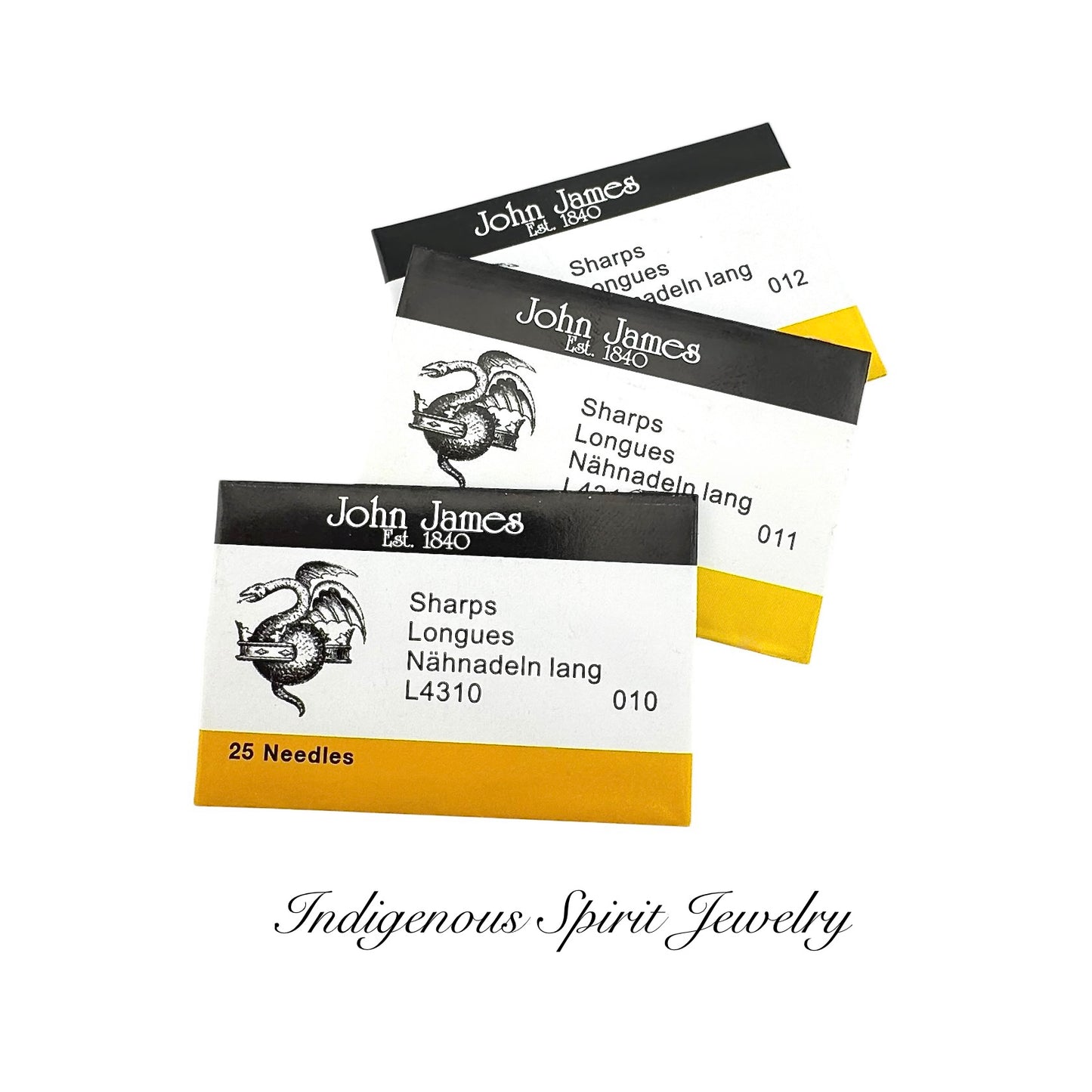 John James Sharps (10, 11 & 12) - 25/Pk