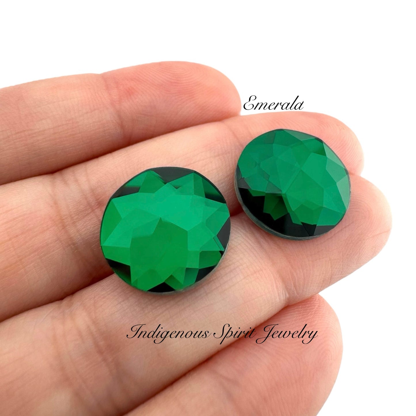 COLLECTION - 16mm Circle Flower Cut K9 Crystal Cabochons