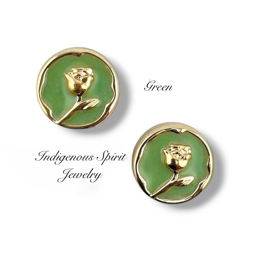 18mm Gold Rose Coloured Cabochons