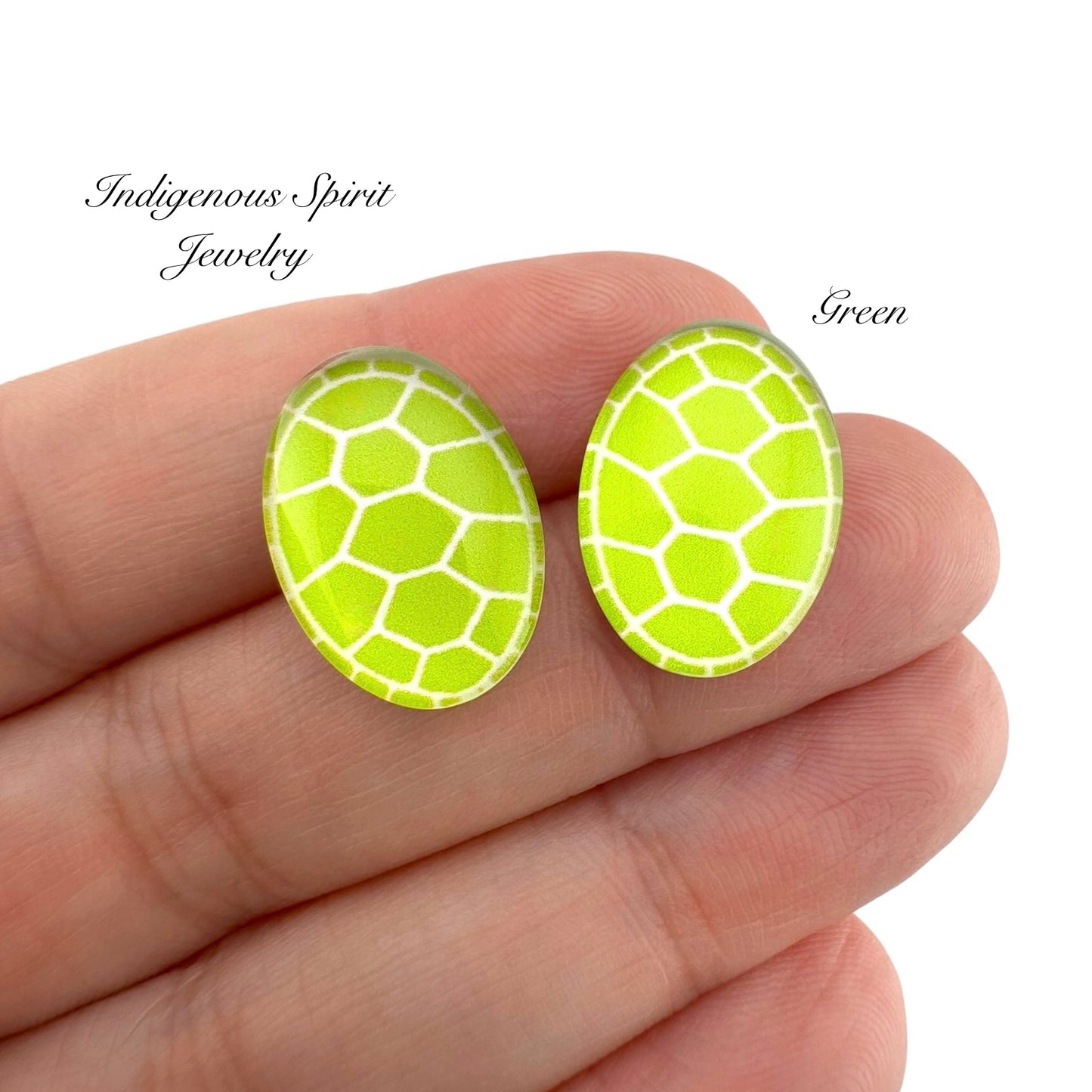 18mm x 14mm Turtle Shell Glass Cabochons