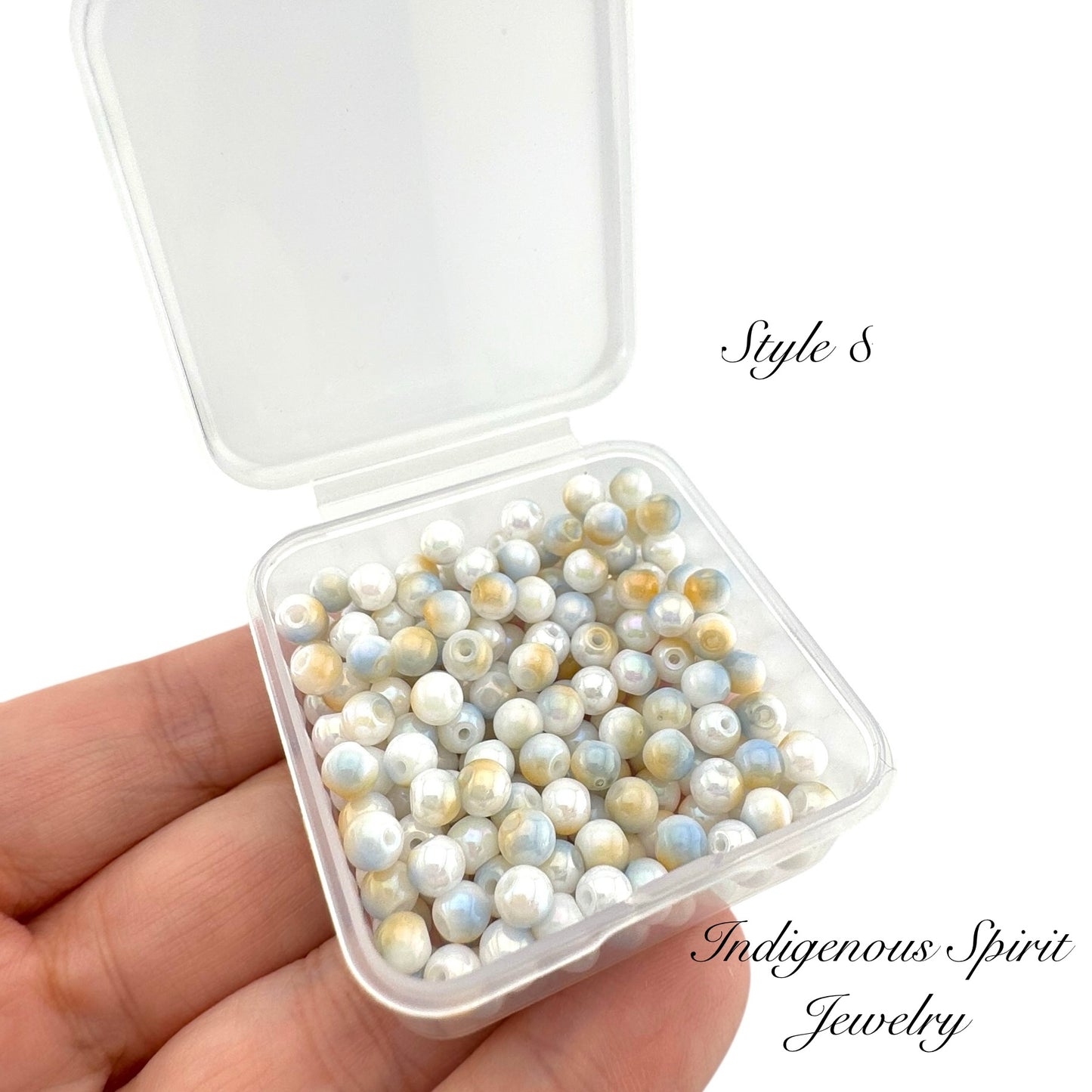 4mm Multi-colour Glass Pearl Beads - 20g box (12 colours!)