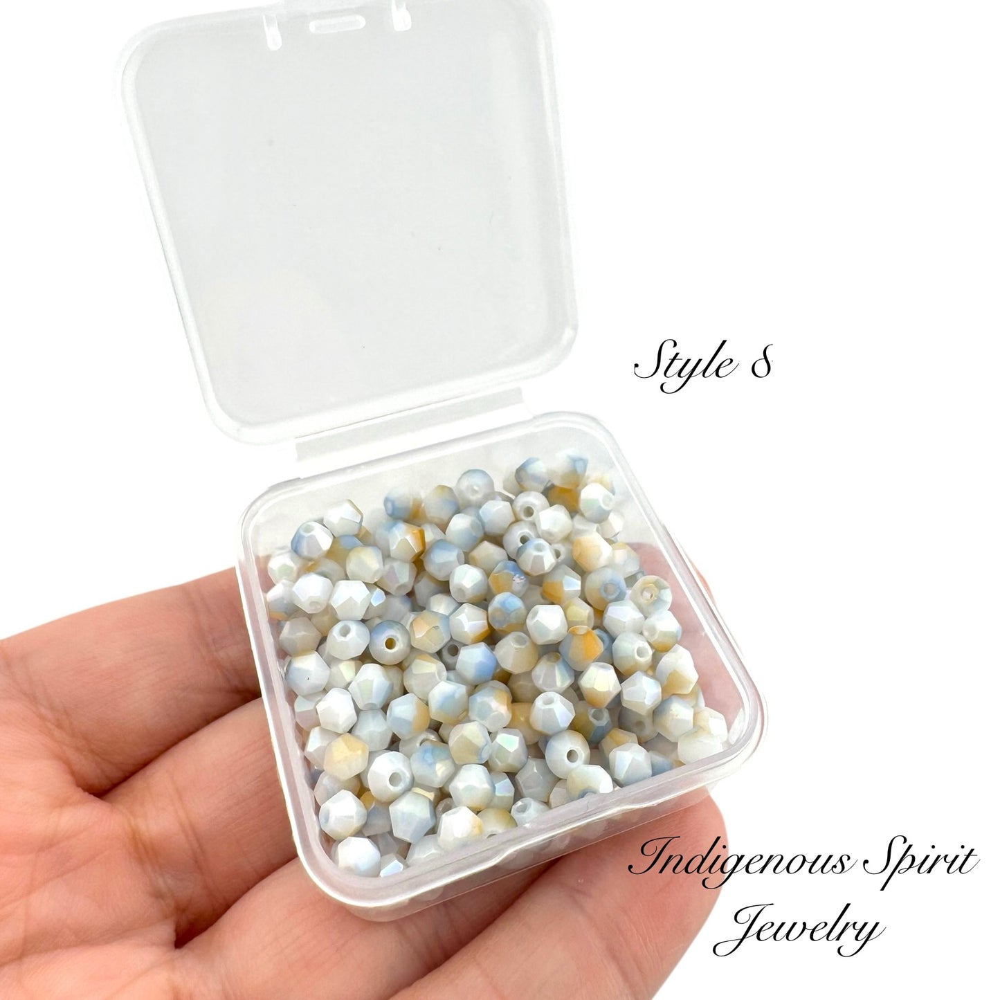 4mm Multi-colour Glass Bicone Beads - 20g box (11 colours!)