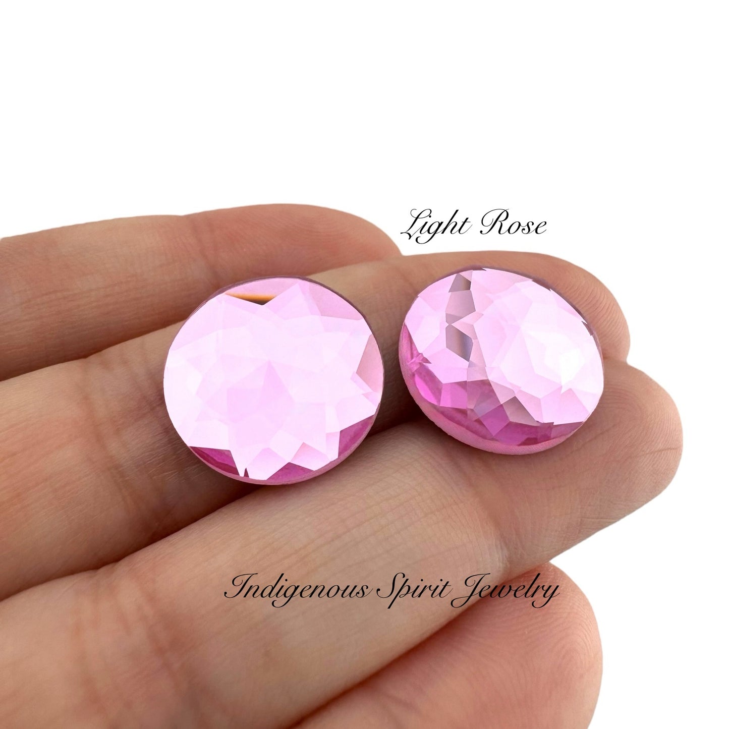 COLLECTION - 16mm Circle Flower Cut K9 Crystal Cabochons