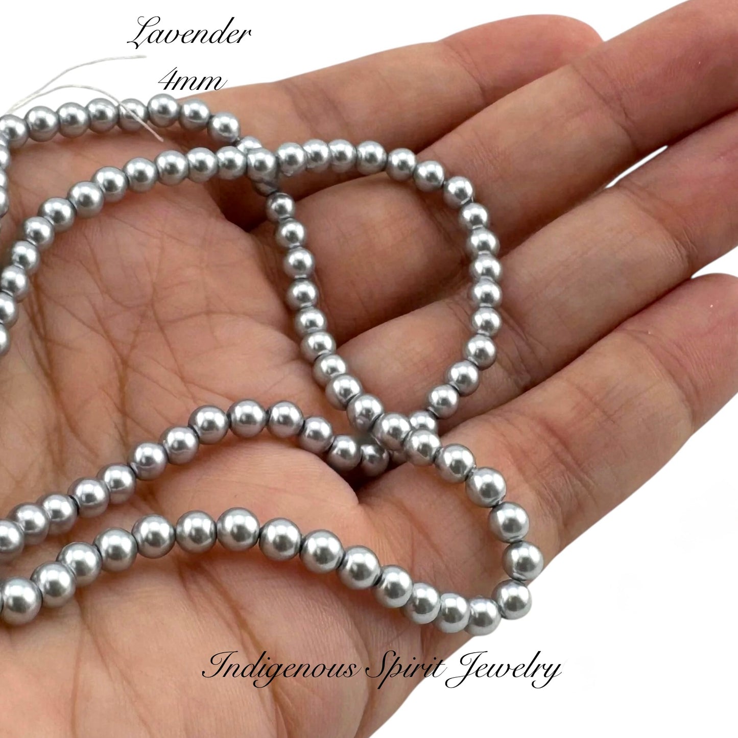 4mm Glass Pearl Strands
