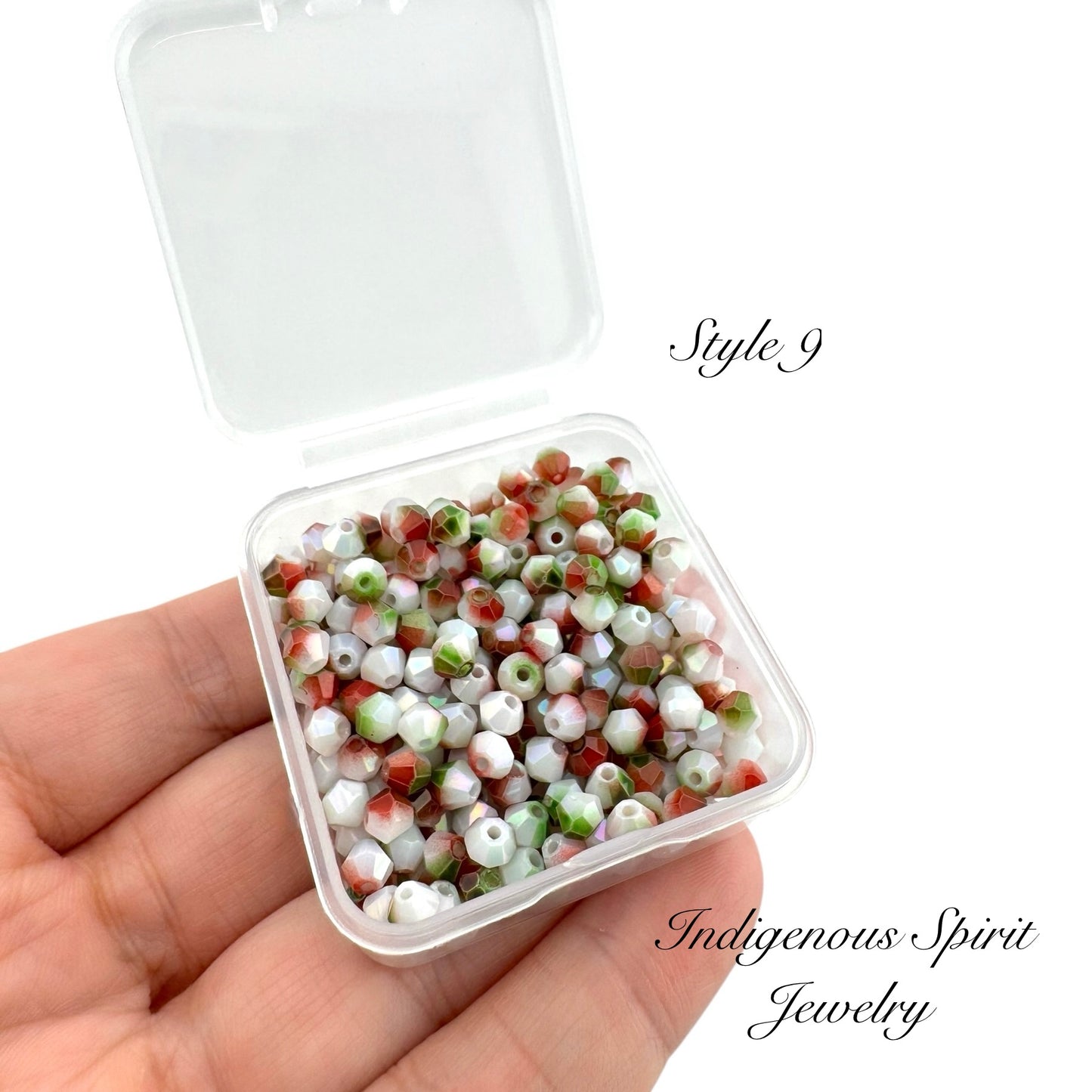 4mm Multi-colour Glass Bicone Beads - 20g box (11 colours!)