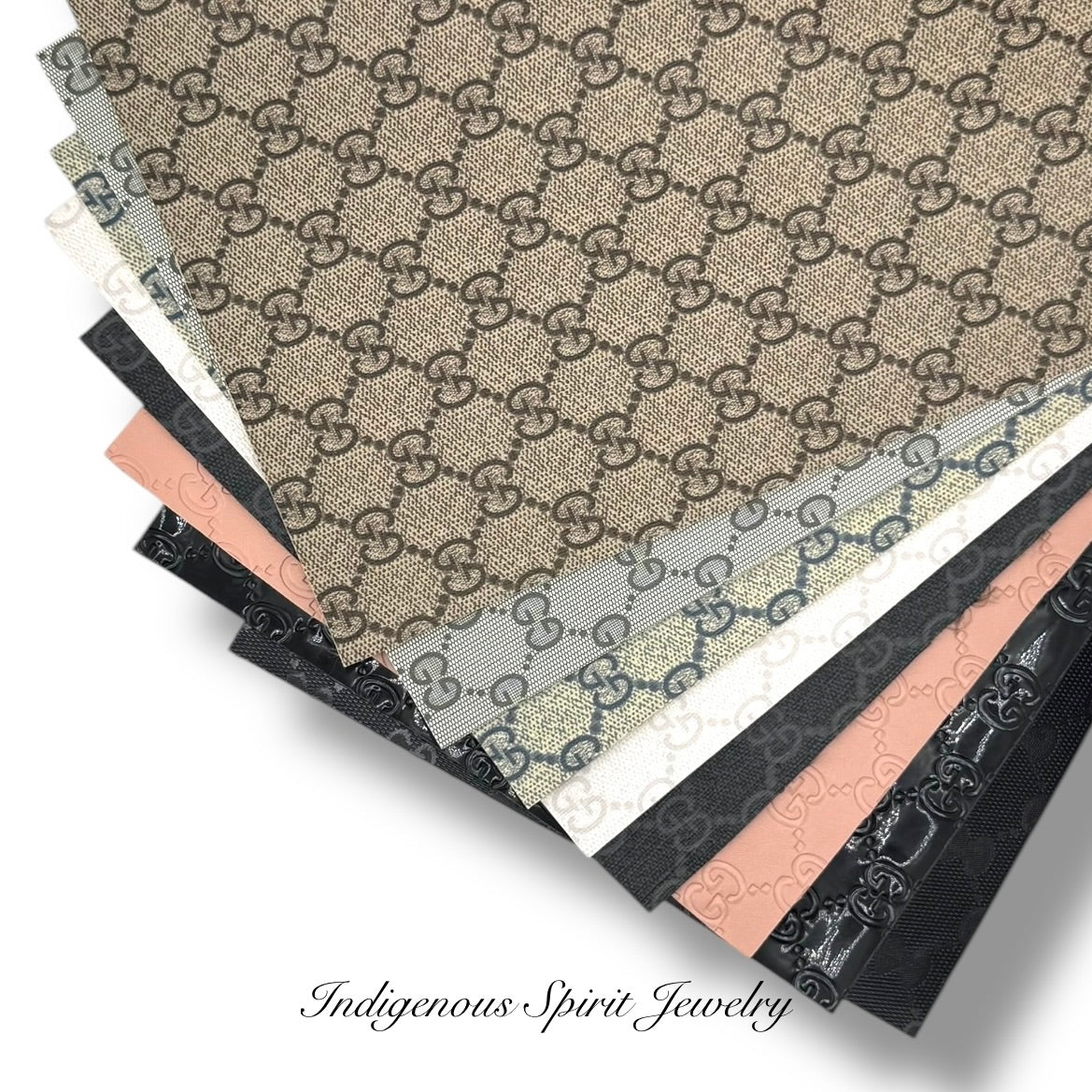 Style 2 - Fancy Letter Faux Leather Backing