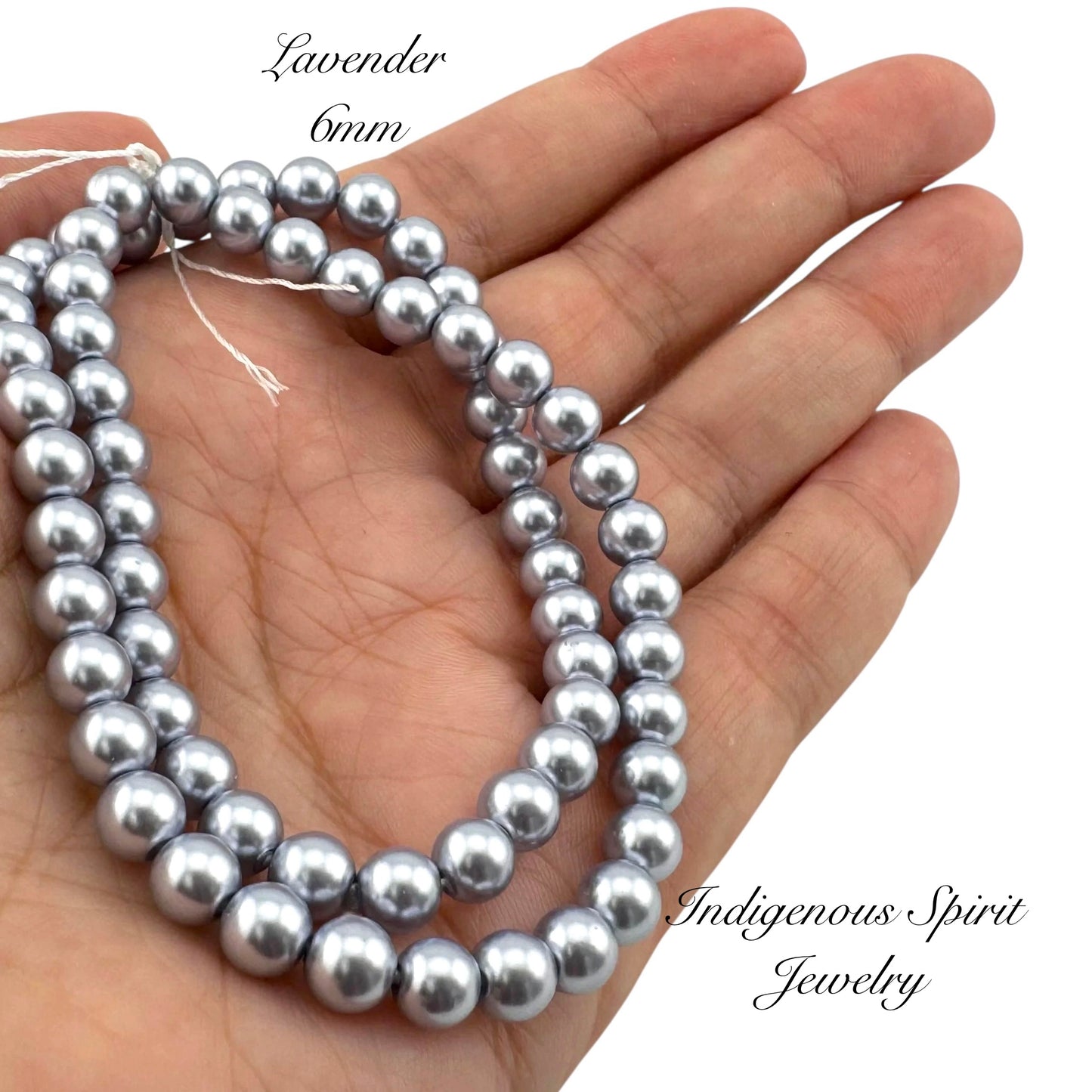 6mm Glass Pearl Strands