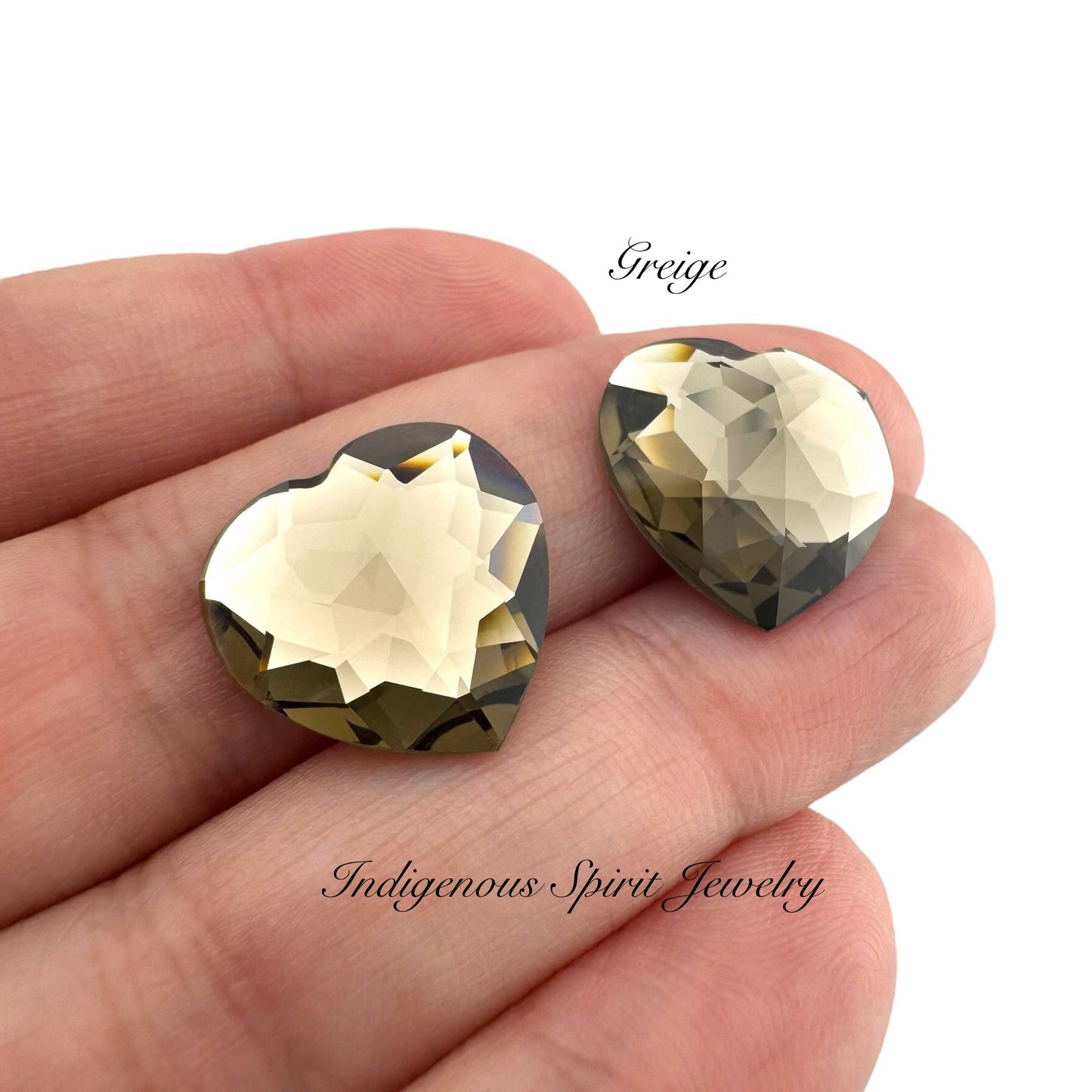 COLLECTION  - 16mm Heart Flower Cut K9 Crystal Cabochons