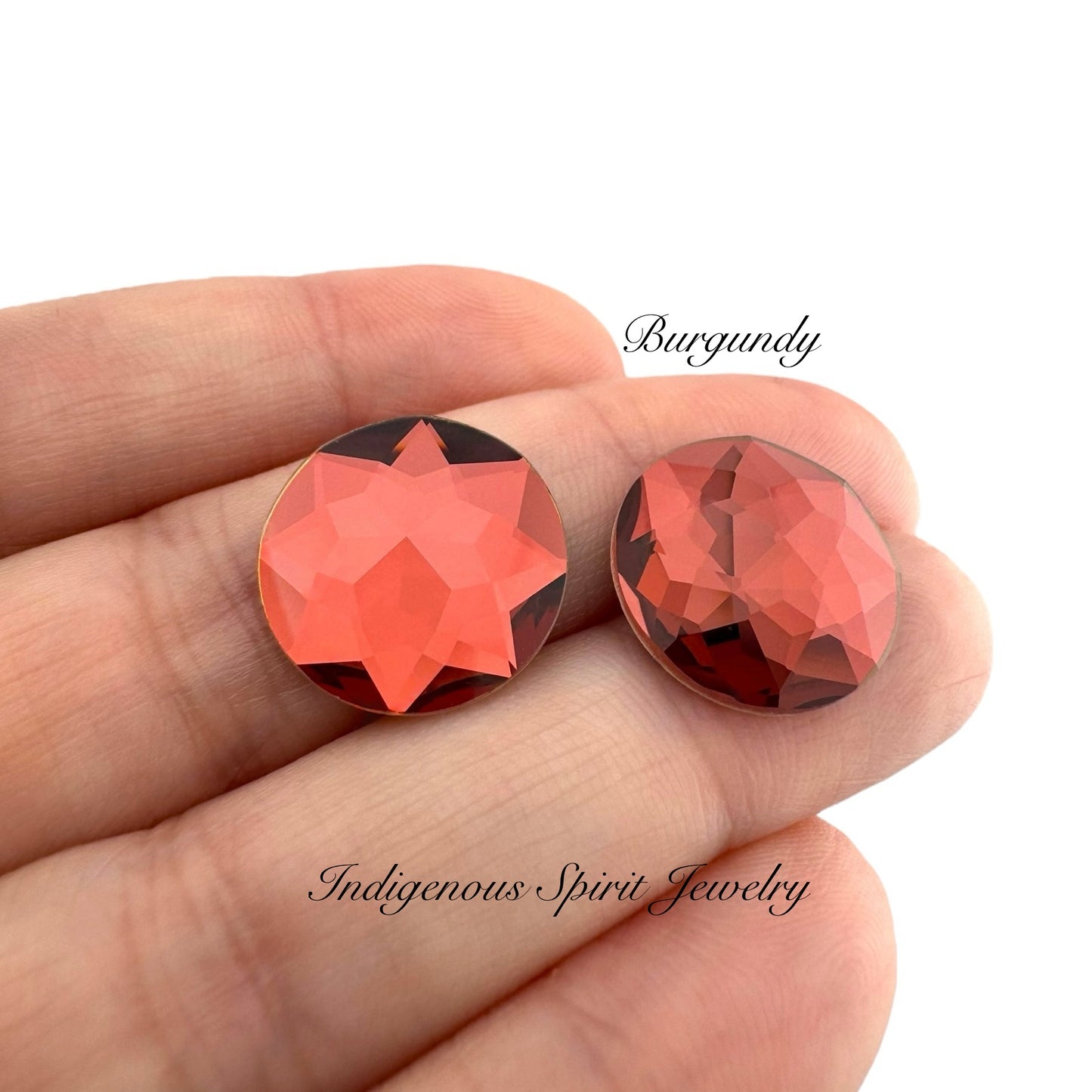 COLLECTION - 16mm Circle Flower Cut K9 Crystal Cabochons