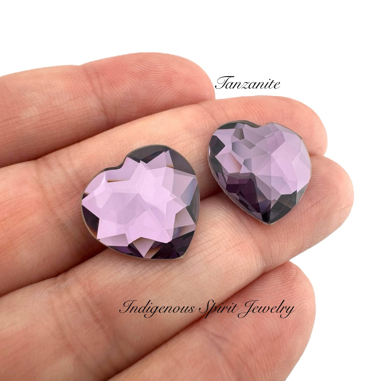 COLLECTION  - 16mm Heart Flower Cut K9 Crystal Cabochons