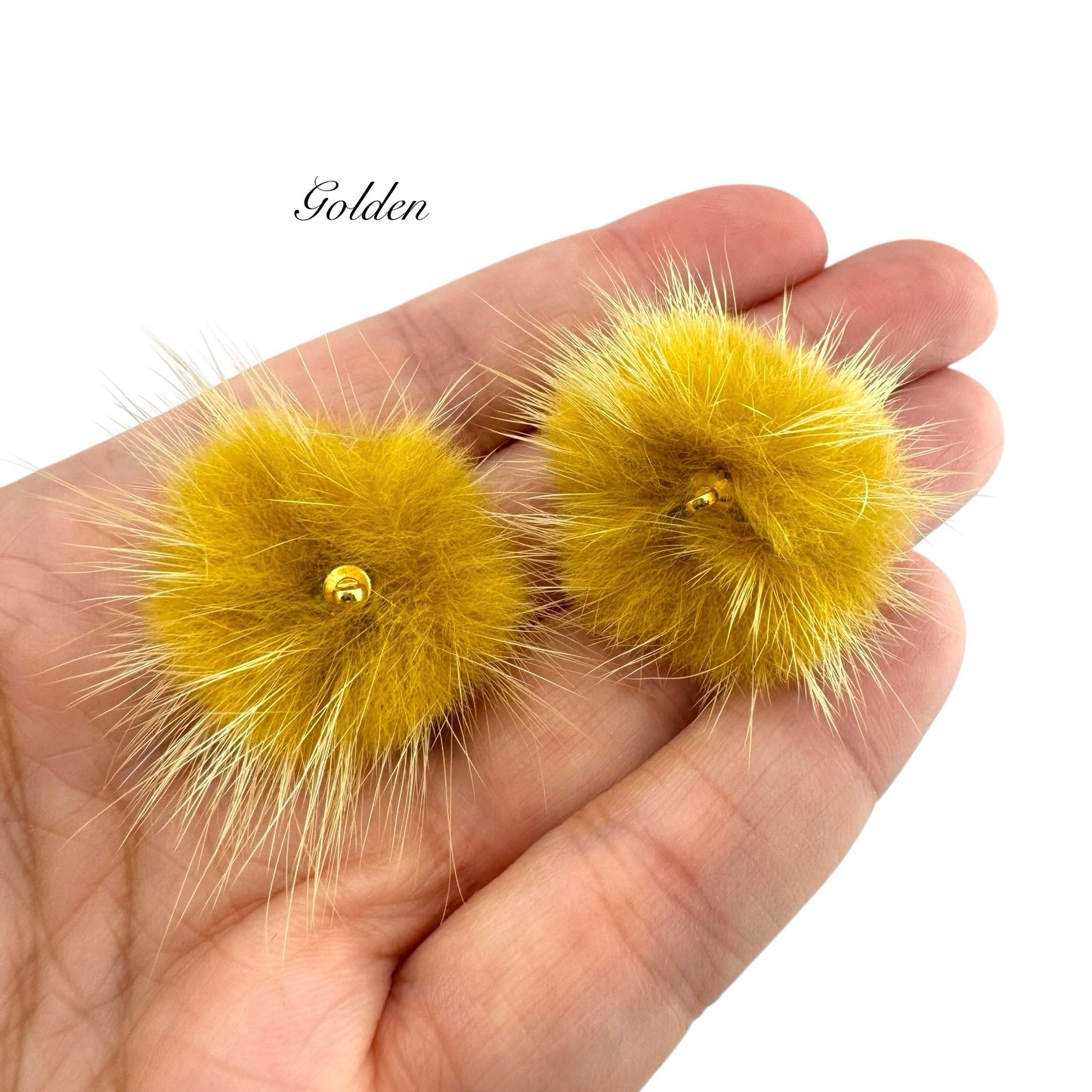 Mink Fur Balls with Small Connectors