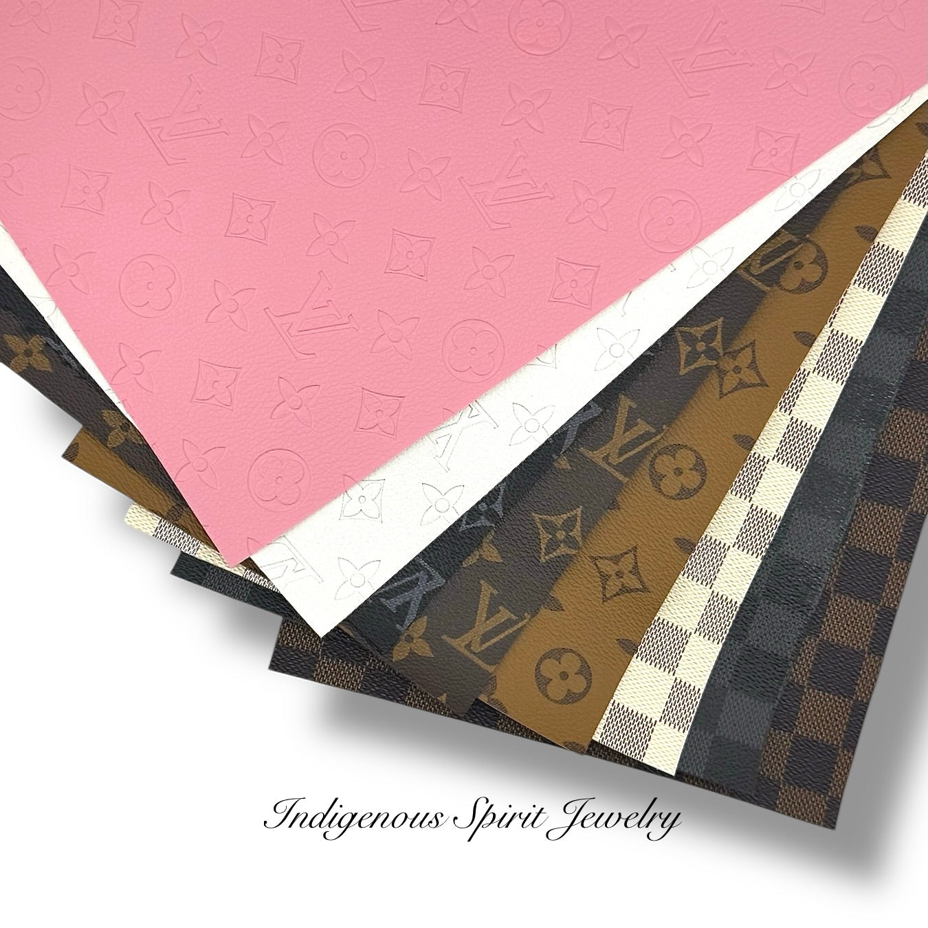 Style 1 - Fancy Letter Faux Leather Backing