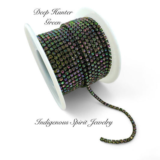 Deep Hunter Green Galaxy Chain Banding