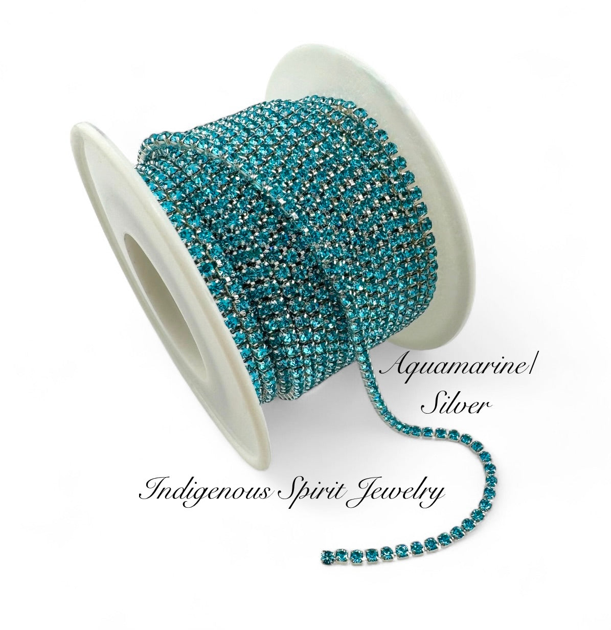 Aquamarine Silver Colour Plated