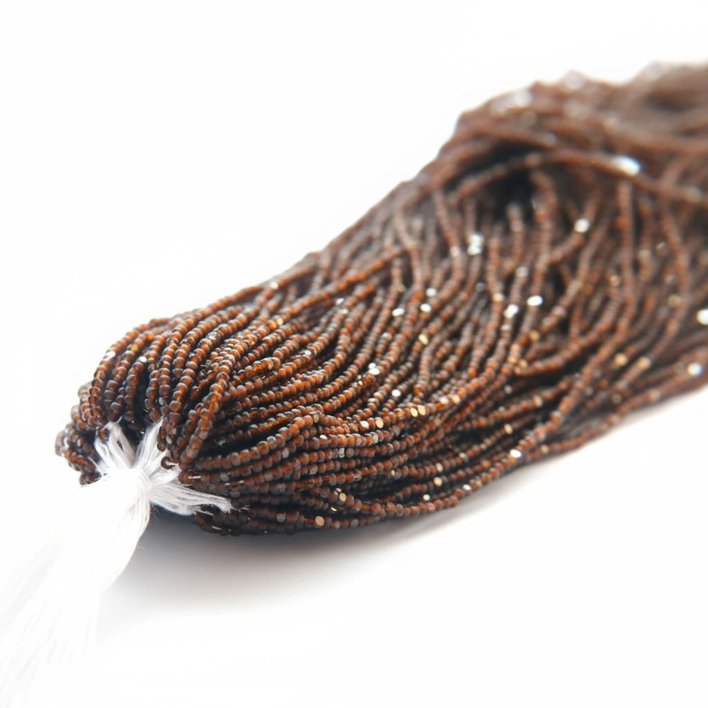 Matte Smoked Topaz 2-Cut, Charlotte Cut Beads