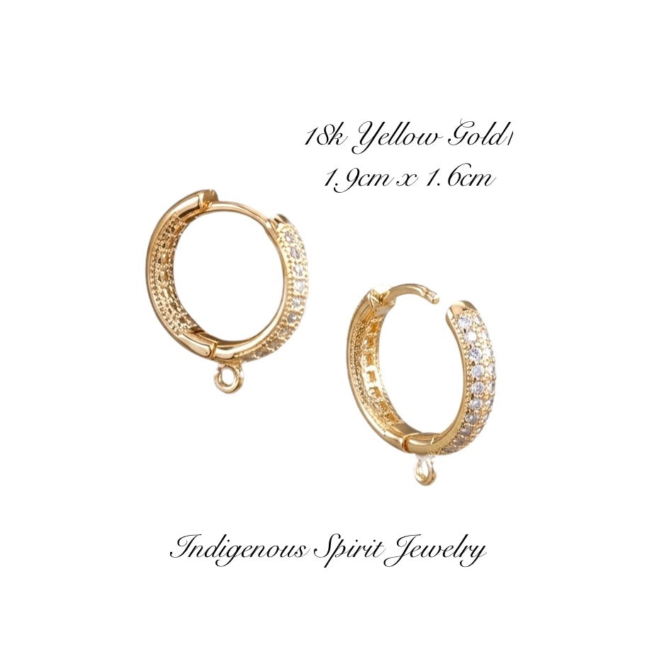 Sleeper Style Huggies - 18k Gold Plated Findings