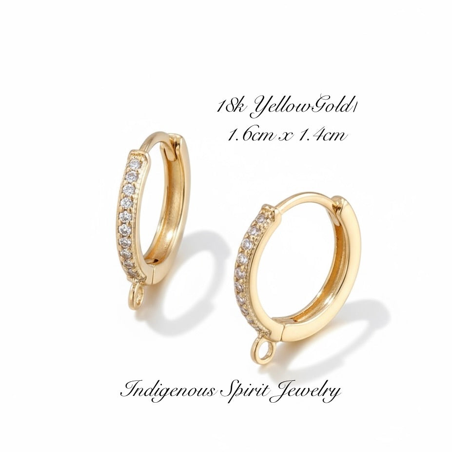 Sleeper Style Huggies - 18k Gold Plated Findings