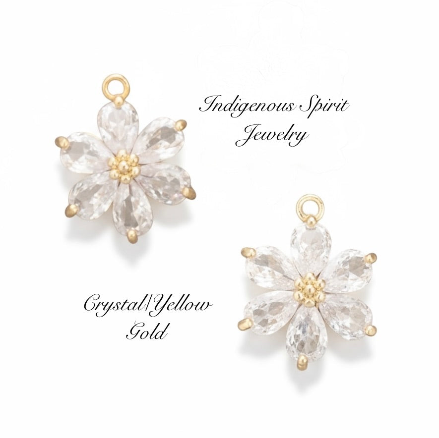18k Gold Plated Flower Charms