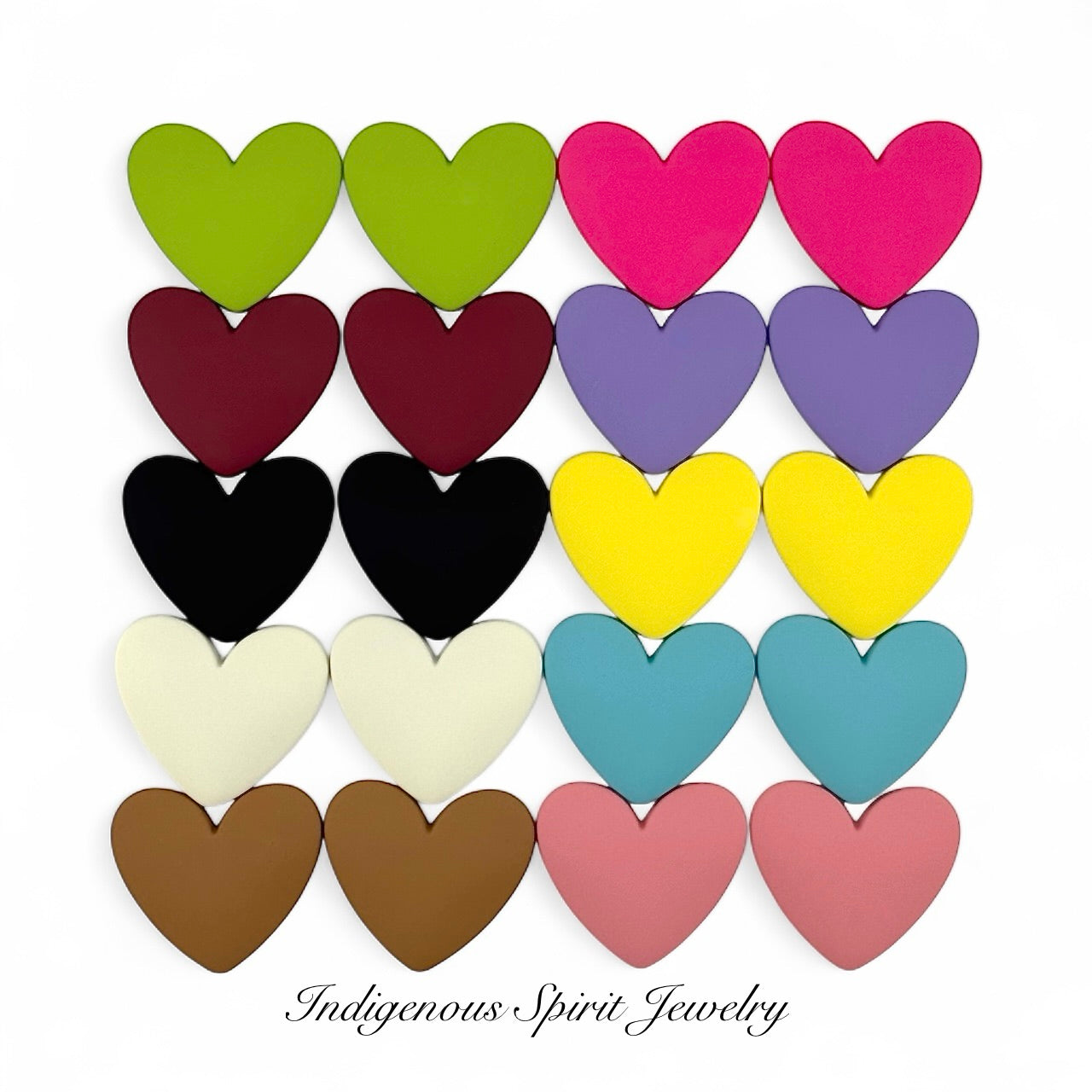 XL Matte Heart Cabochons