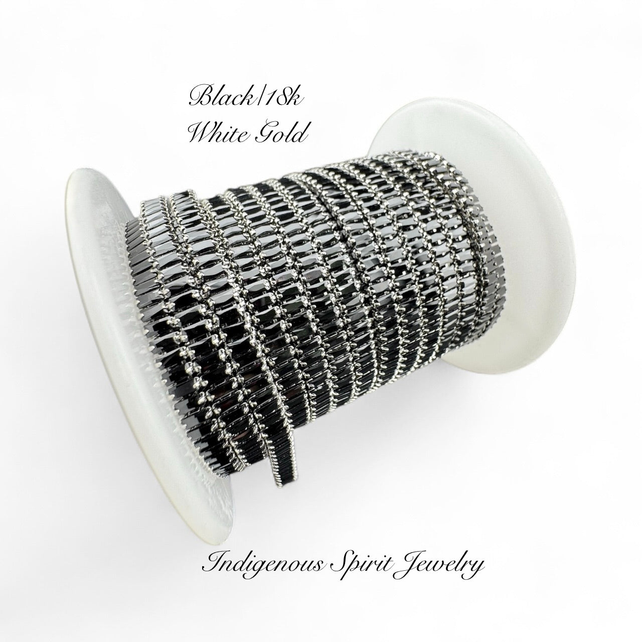 Black/18k White Gold Plated Baguette Cubic Zirconia Banding