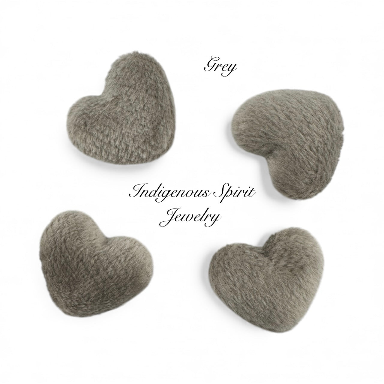 Fuzzy Velvet Heart Flat Back Cabochons