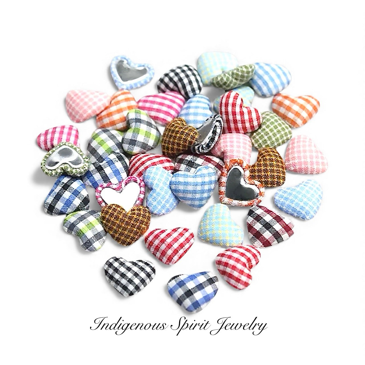 Pattern Heart Shaped Cabochons