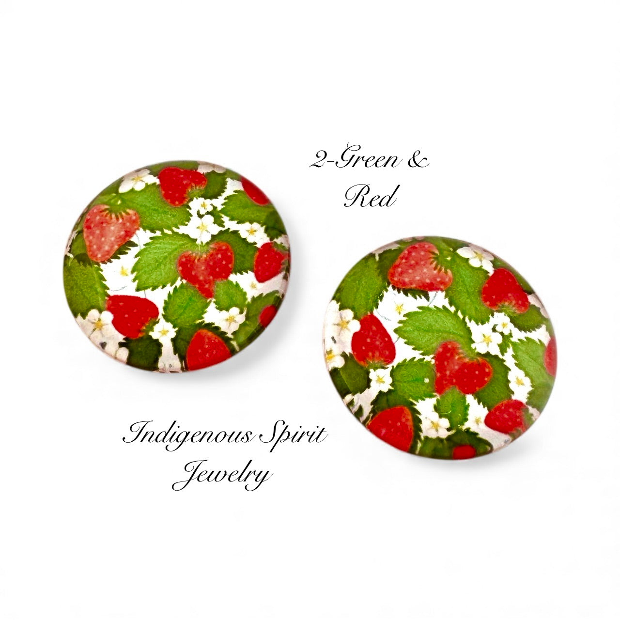 Circle Glass Strawberry Collection (18mm)