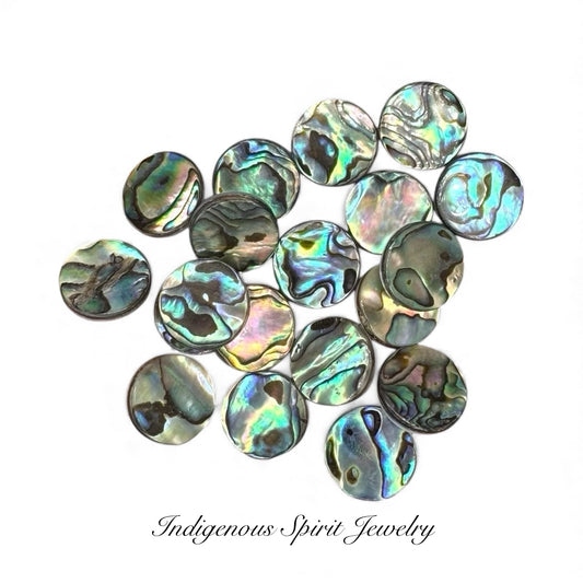Circle Abalone Shell Cabochons