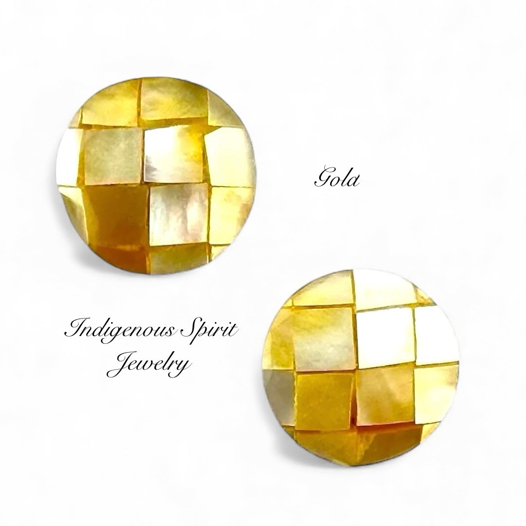 15mm Mosaic Shell Cabochons