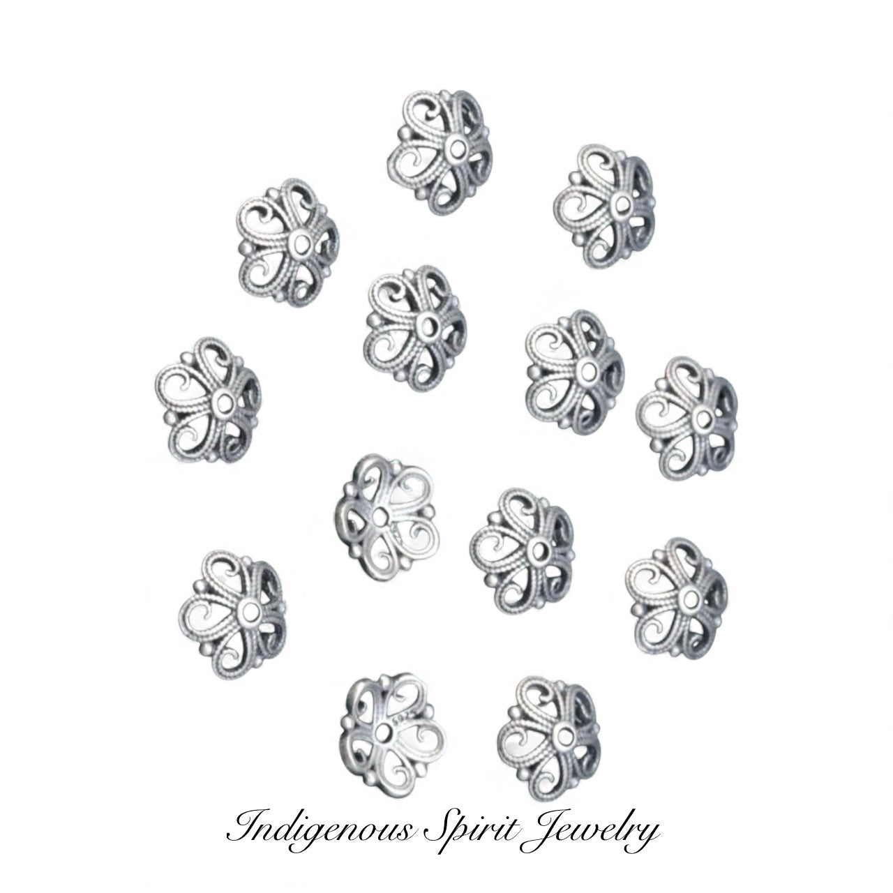 925 Sterling Silver Bead End Caps