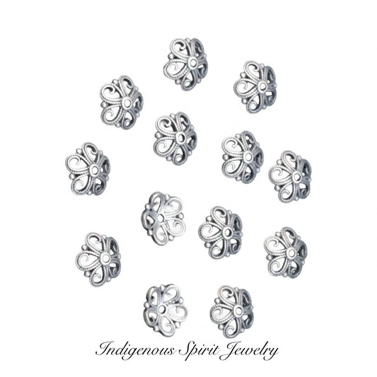 925 Sterling Silver Bead End Caps