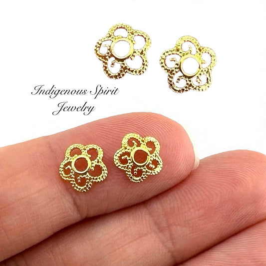 14k Gold Filled Bead End Caps
