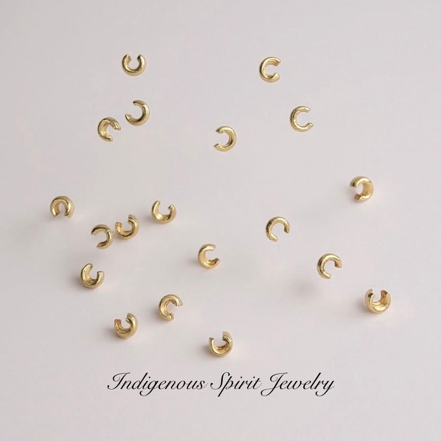 14k Gold Filled bead Crimp Covers