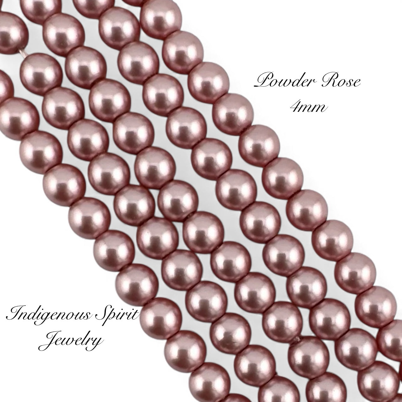 4mm Glass Pearl Strands