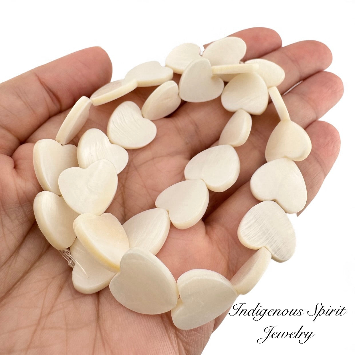 Mother Of Pearl Shell Hearts (15mm)