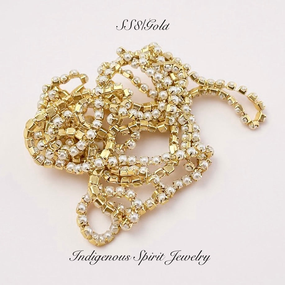 Imitation Pearl Cup Chain