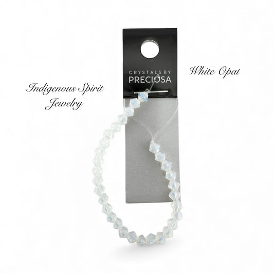 4mm White Opal - Preciosa