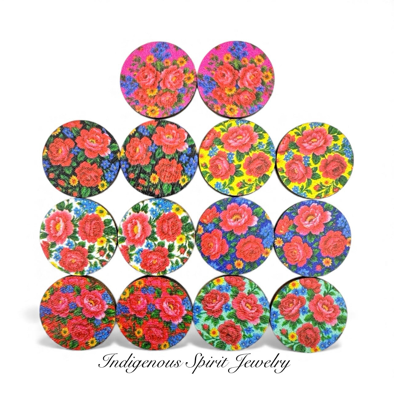 Wooden Kokum Scarf 18mm Circle Cabochons