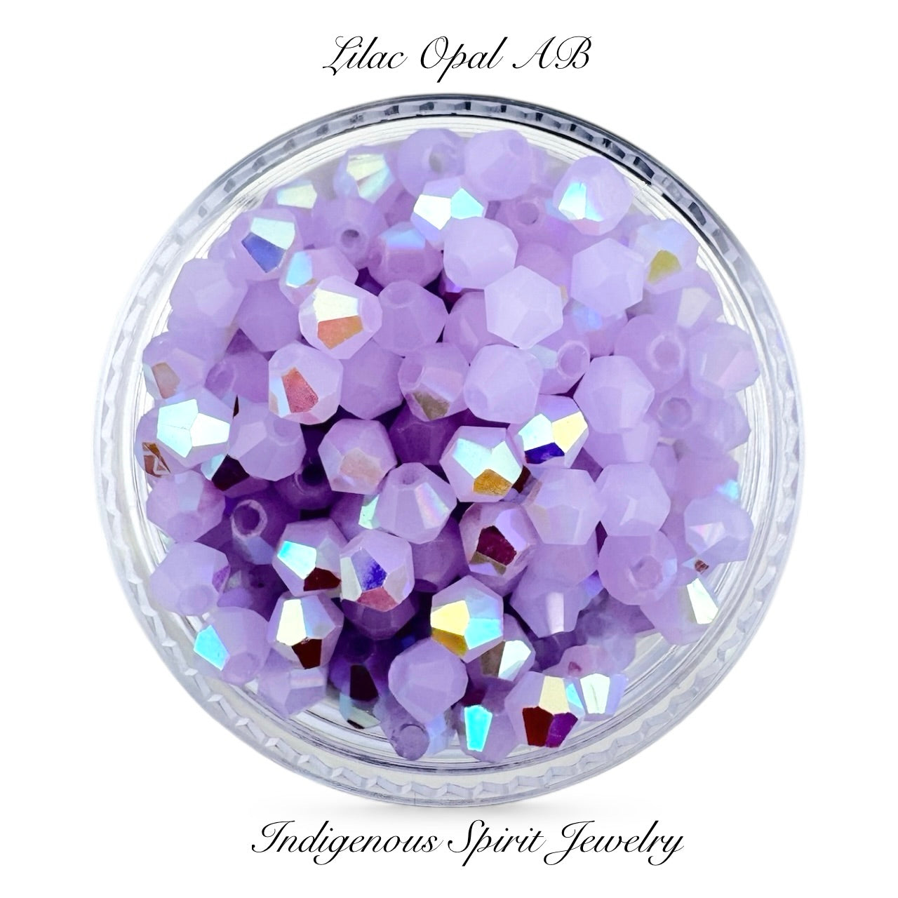 Lilac Opal AB Fancy Glass Bicone Beads - Value Beads