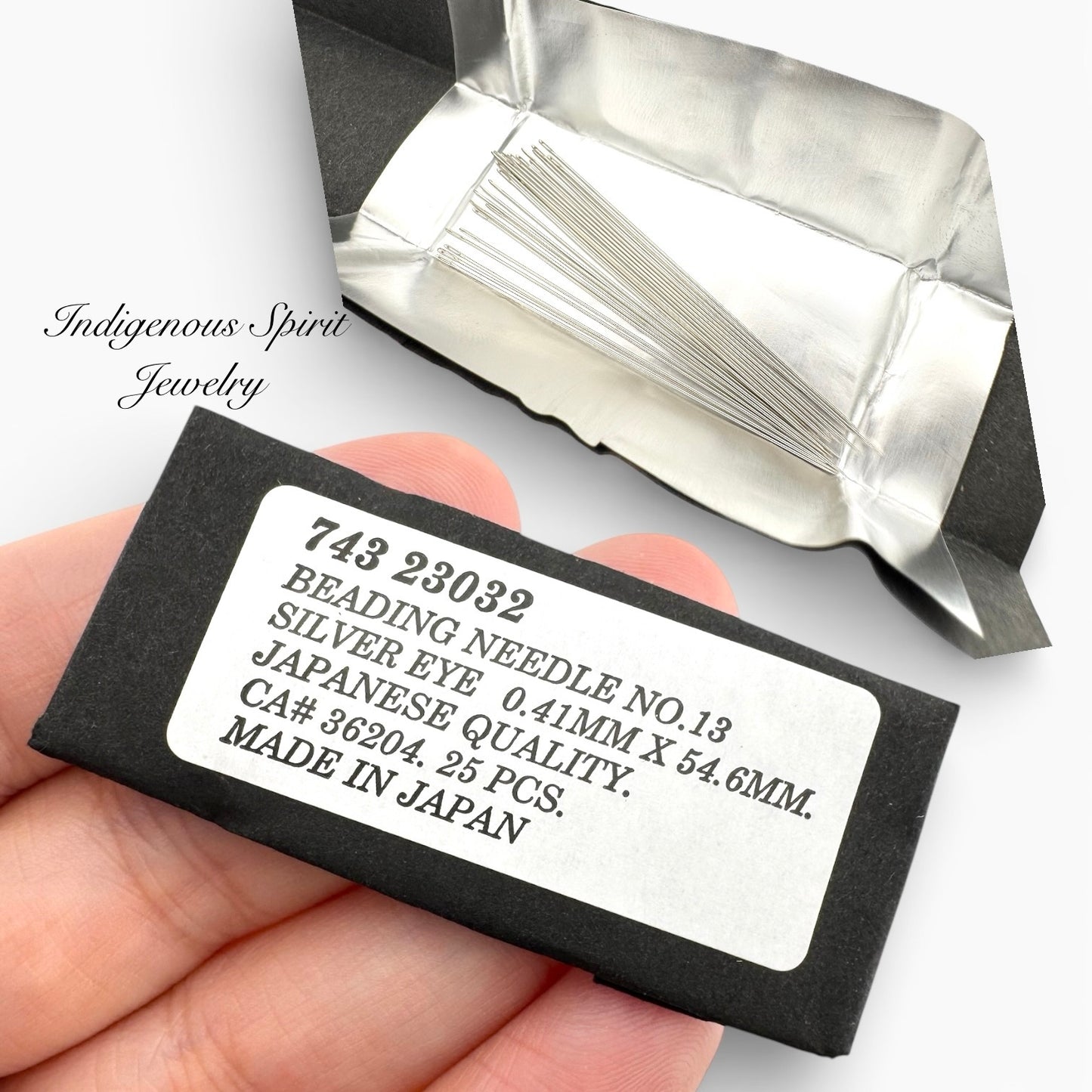 25 Pkg Beading Needle NO.13 SILVER EYE - JAPANESE QUALITY