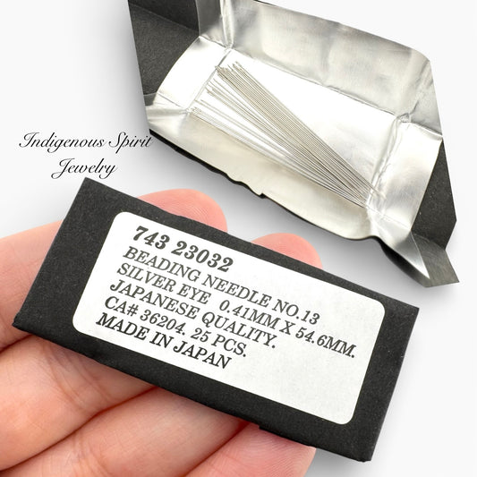 25 Pkg Beading Needle NO.13 SILVER EYE - JAPANESE QUALITY