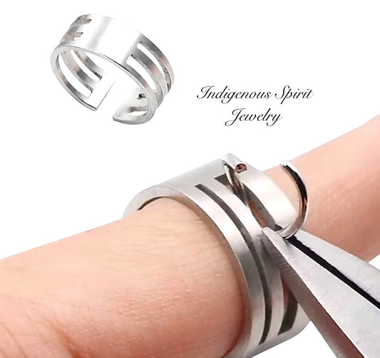 Stainless Steel Adjustable Jump Ring Finger Ring