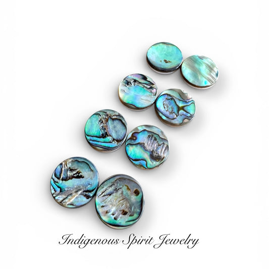 Imperfect Circle Abalone Shell Cabochons (Clearance)