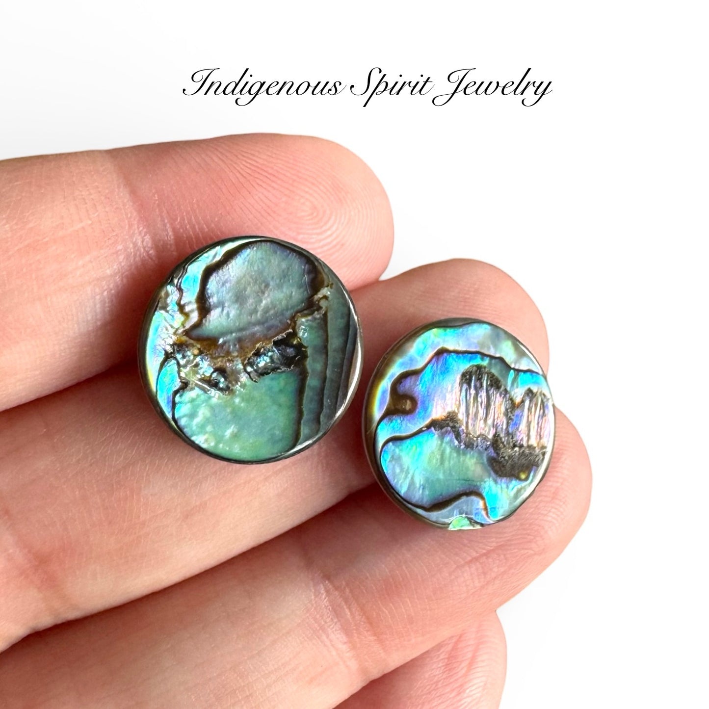 Imperfect Circle Abalone Shell Cabochons (Clearance)
