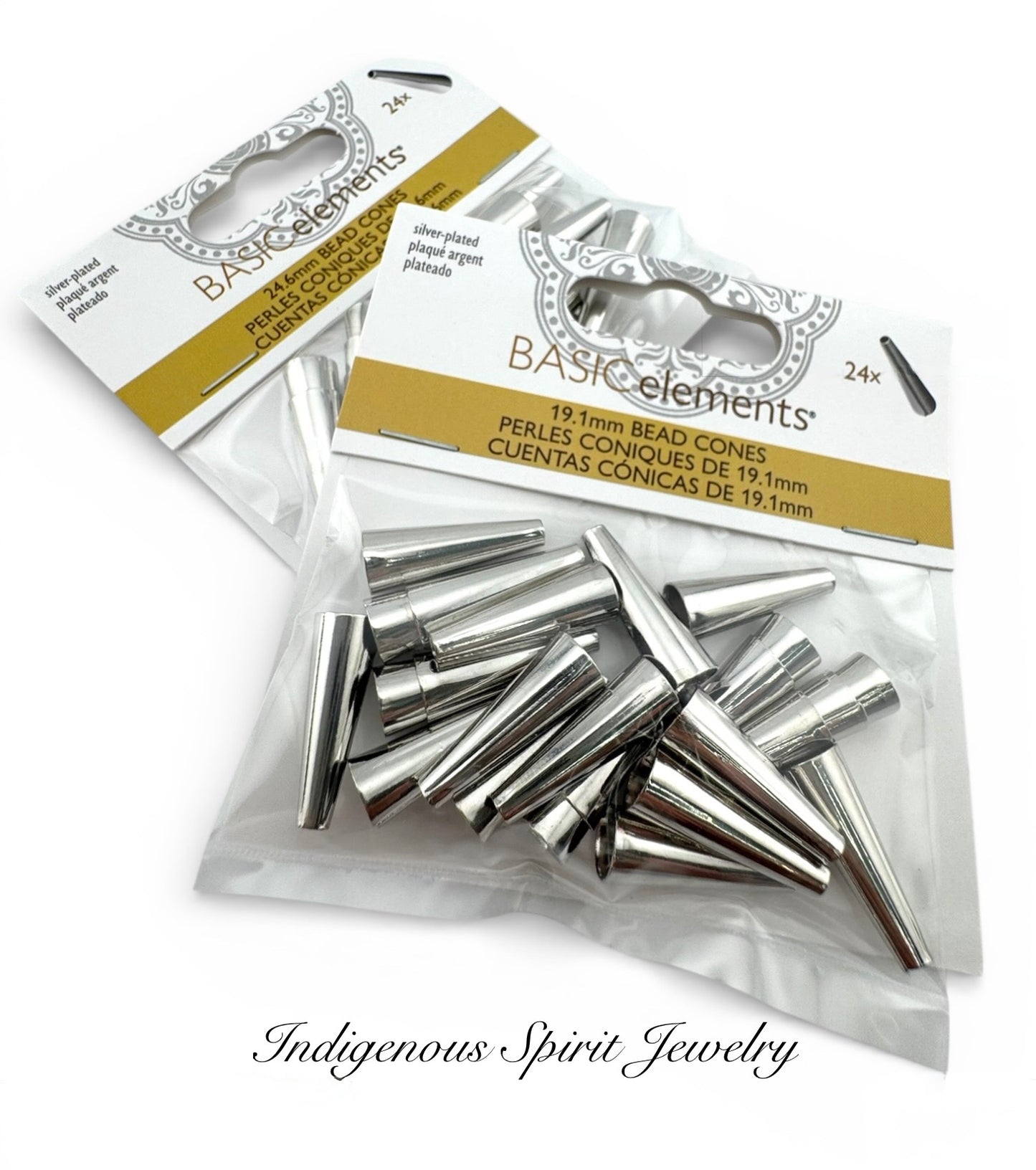 Bead Cones - Silver Plated