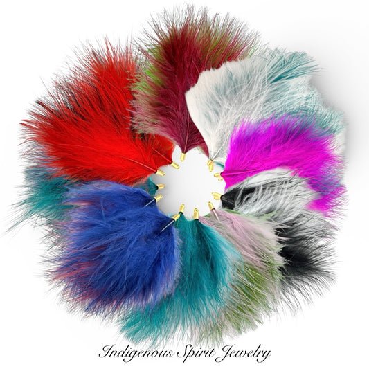 2-Colour Gold Base Ostrich Feather Connectors