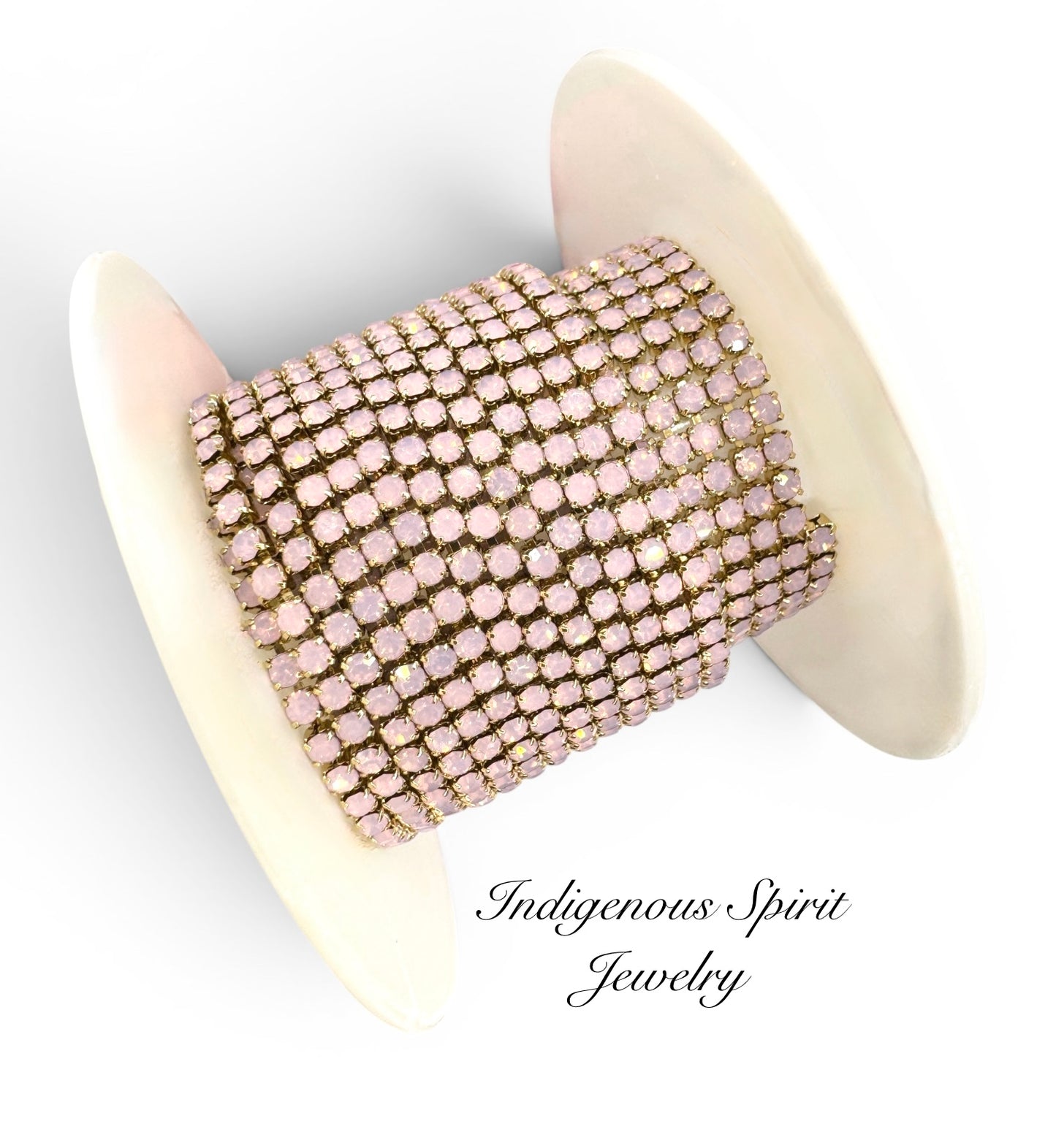 Rose Opal/18k Yellow Gold SS6 Glass Banding